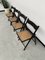 Blackened Beech and Cane Folding Chairs, 1960s, Set of 4, Image 34