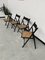 Blackened Beech and Cane Folding Chairs, 1960s, Set of 4 25