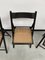 Blackened Beech and Cane Folding Chairs, 1960s, Set of 4, Image 18