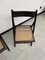 Blackened Beech and Cane Folding Chairs, 1960s, Set of 4 17