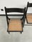 Blackened Beech and Cane Folding Chairs, 1960s, Set of 4, Image 20