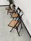 Blackened Beech and Cane Folding Chairs, 1960s, Set of 4, Image 24