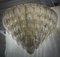 Lampadario rotondo in vetro di Murano dorato e trasparente, 2000, Immagine 1