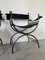 Leather Curules Emperor Armchairs, 1980s, Set of 2, Image 35