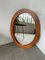 Ovaler Spiegel aus Kirschholz, 1970er 1