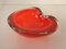 Italienischer Vintage Aschenbecher aus rotem Muranoglas, 1960er 5