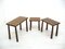 Tavolini ad incastro vintage in quercia, set di 3, Immagine 8