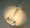 Lampe à Suspension Mid-Century à 2 Lumières en Verre Givré, 1960s 4