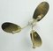 Mid-Century 3-Light Ceiling Light in Brass and Metal from Stilnovo, 1950s, Image 6