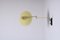 Hellgelbe Büroklammer Wandlampe aus Messing von JJM Hoogervorst für Anvia, 1950er 2