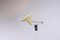 Hellgelbe Büroklammer Wandlampe aus Messing von JJM Hoogervorst für Anvia, 1950er 5