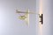 Hellgelbe Büroklammer Wandlampe aus Messing von JJM Hoogervorst für Anvia, 1950er 10