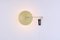 Hellgelbe Büroklammer Wandlampe aus Messing von JJM Hoogervorst für Anvia, 1950er 17