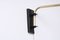 Hellgelbe Büroklammer Wandlampe aus Messing von JJM Hoogervorst für Anvia, 1950er 12