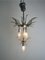 Lámpara de araña Trilobi con cuatro luces de cristal de Murano de Venini, años 60, Imagen 6