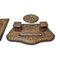Antikes spanisches Schreibtisch Set aus geprägtem Leder, 6 . Set 4