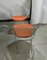 Diamond Chairs in Silver with Orange Seat by Harry Bertoia for Knoll, 1980s, Set of 2 4