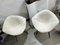 421 Diamond Stühle in Schwarz & Weiß mit Bezug in gebrochenem Weiß von Harry Bertoia für Knoll, 1960er, 2er Set 2