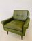 Dänischer Vintage Sessel mit Niedriger Rückenlehne aus Grünem Leder von Svend Skipper für Skipper, 1960er 11