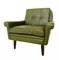 Vintage Danish Low Back Lounge Chair in Green Leather by Svend Skipper for Skipper, 1960s 1