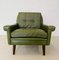 Vintage Danish Low Back Lounge Chair in Green Leather by Svend Skipper for Skipper, 1960s 2