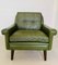 Vintage Danish Low Back Lounge Chair in Green Leather by Svend Skipper for Skipper, 1960s 12