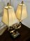 Art Deco Hollywood Regency Twin Toleware Table Lamp, 1960s 4