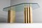 Architectural Travertine Dining Table with Glass Top, Italy, 1970s, Image 10
