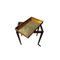 Tavolino antico con Tays in ottone dorato, set di 2, Immagine 4