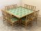 Mesa y sillas modelo Sambú grande de bambú de Vivai Del Sud, años 70. Juego de 9, Imagen 19