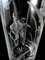 Italian Cut and Ground Crystal Vase with Flower Decoration, 1983 13