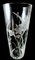 Italian Cut and Ground Crystal Vase with Flower Decoration, 1983 2