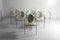 Postmodern Dining Chairs in Steel and White Leather from Belgo Chrom / Dewulf Selection, Belgium, 1980s, Set of 6 6