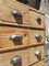 Vintage Industrial Drawer Cabinet with Fir Handles, 1940s, Image 10