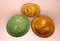 Handmade Clay Bowl Pottery Bowl Plate, 1930s, Set of 3 2