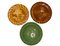 Handmade Clay Bowl Pottery Bowl Plate, 1930s, Set of 3 1