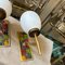 Mid-Century Modern Italian Enameled Brass and Glass Wall Sconces, 1950s, Set of 2 5