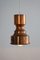 Lámpara colgante danesa de cobre, años 60, Imagen 5