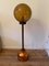 Lampade da terra in stile Art Déco con paralume rotondo in vetro, anni '50, Immagine 1