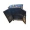Mueble auxiliar chino vintage lacado en negro con acabado de piedra dura, Imagen 5