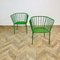 Vintage Italian Green Metal Chairs, 1970s, Set of 2 3