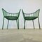 Vintage Italian Green Metal Chairs, 1970s, Set of 2 19