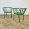 Grüne Italienische Vintage Metall Stühle, 1970er, 2er Set 5