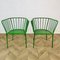 Grüne Italienische Vintage Metall Stühle, 1970er, 2er Set 14