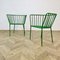 Grüne Italienische Vintage Metall Stühle, 1970er, 2er Set 13