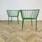Grüne Italienische Vintage Metall Stühle, 1970er, 2er Set 7