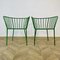 Vintage Italian Green Metal Chairs, 1970s, Set of 2 17