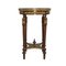Antique Empire Pedestal Table with Bronze Edges and Marble Top 4