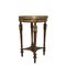 Antique Empire Pedestal Table with Bronze Edges and Marble Top, Image 1