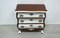 Small Chest of Drawers in Walnut and White, 1960s, Image 3